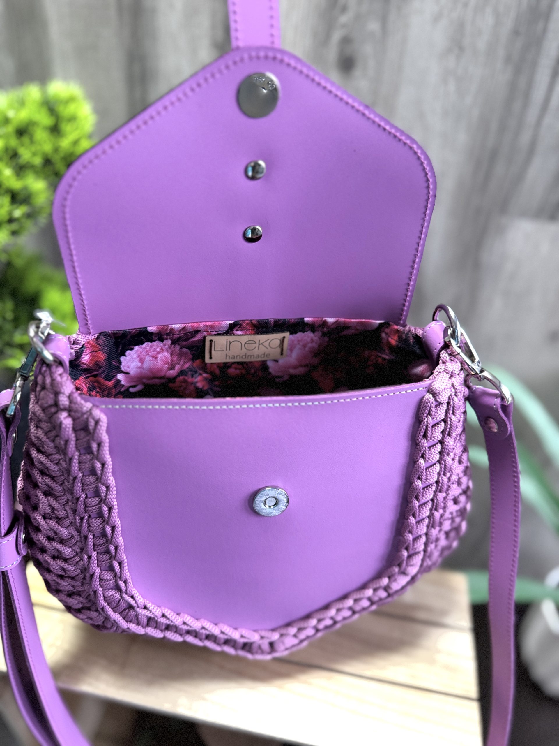 ASTRID Torebka szydełkowa Lineka – Orchidea - obrazek 6
