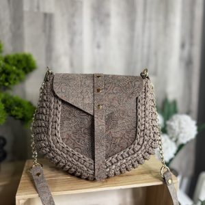 ASTRID Torebka szydełkowa Lineka – Boho | Handmade | Skóra naturalna